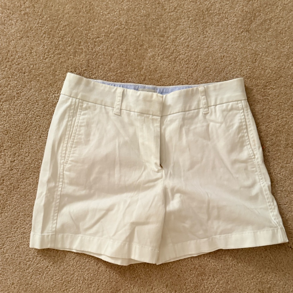 J. Crew White Chino Shorts
